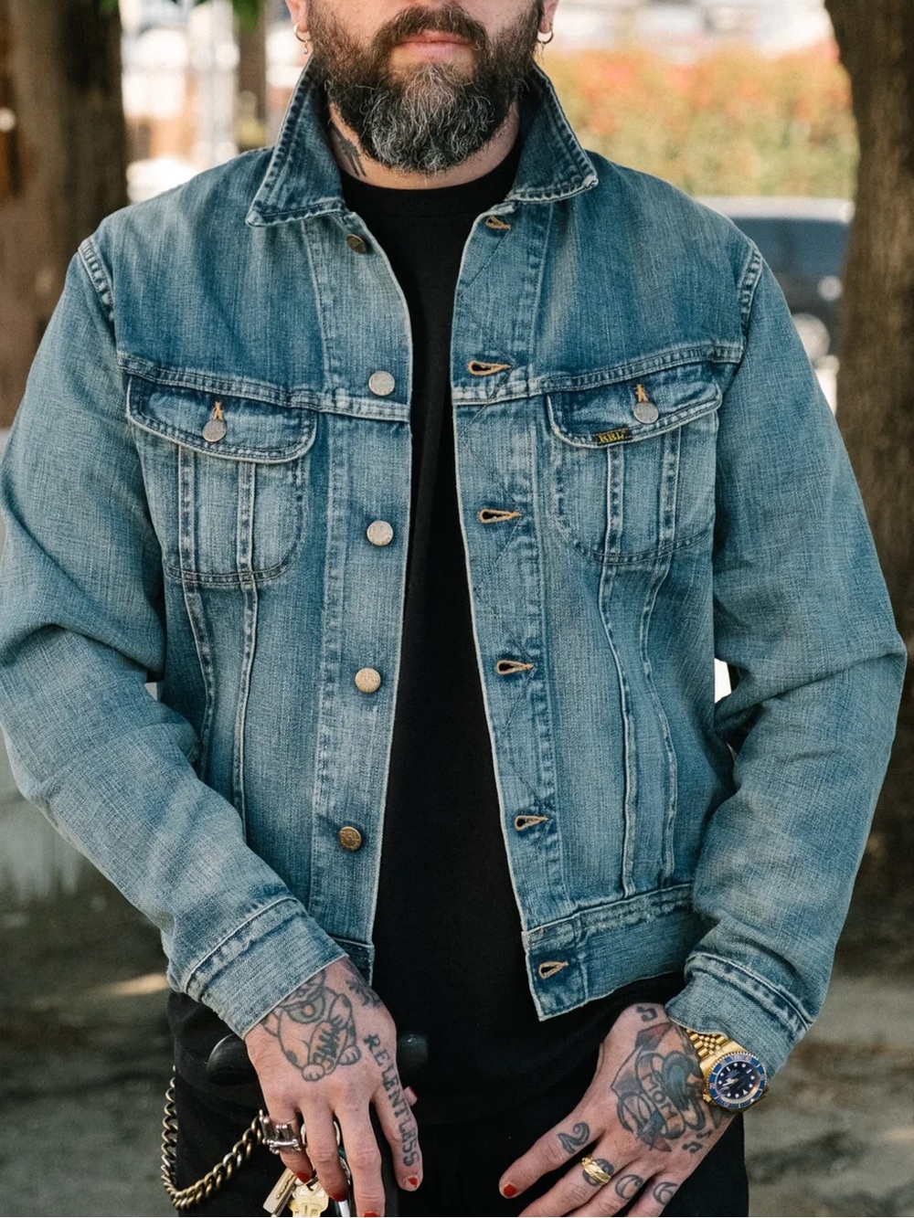 Ralph Lauren  RRL | Leeland Indigo Denim Trucker Jacket